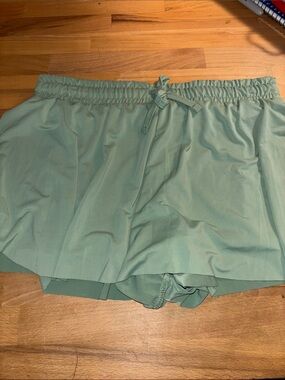 btween Mint Green Drawstring Girls' Shorts